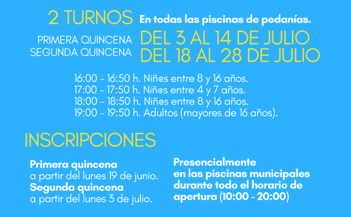CAMPAÑA NATACIÓN PEDANÍAS 2017