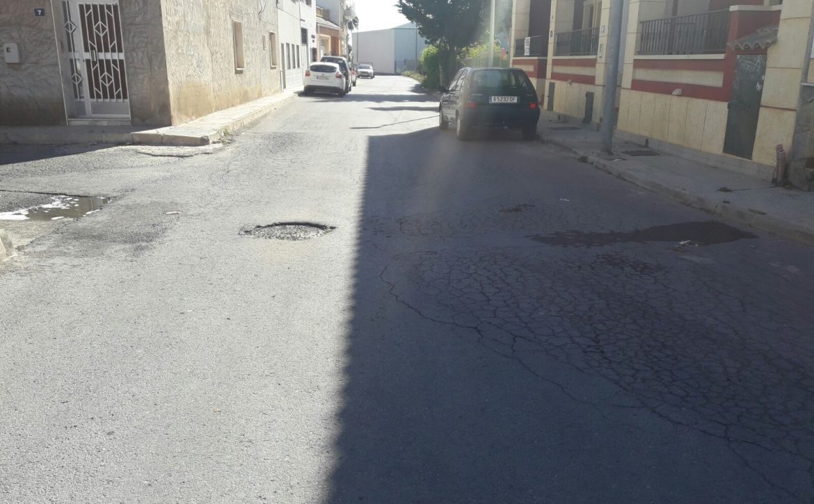 Calles afectadas