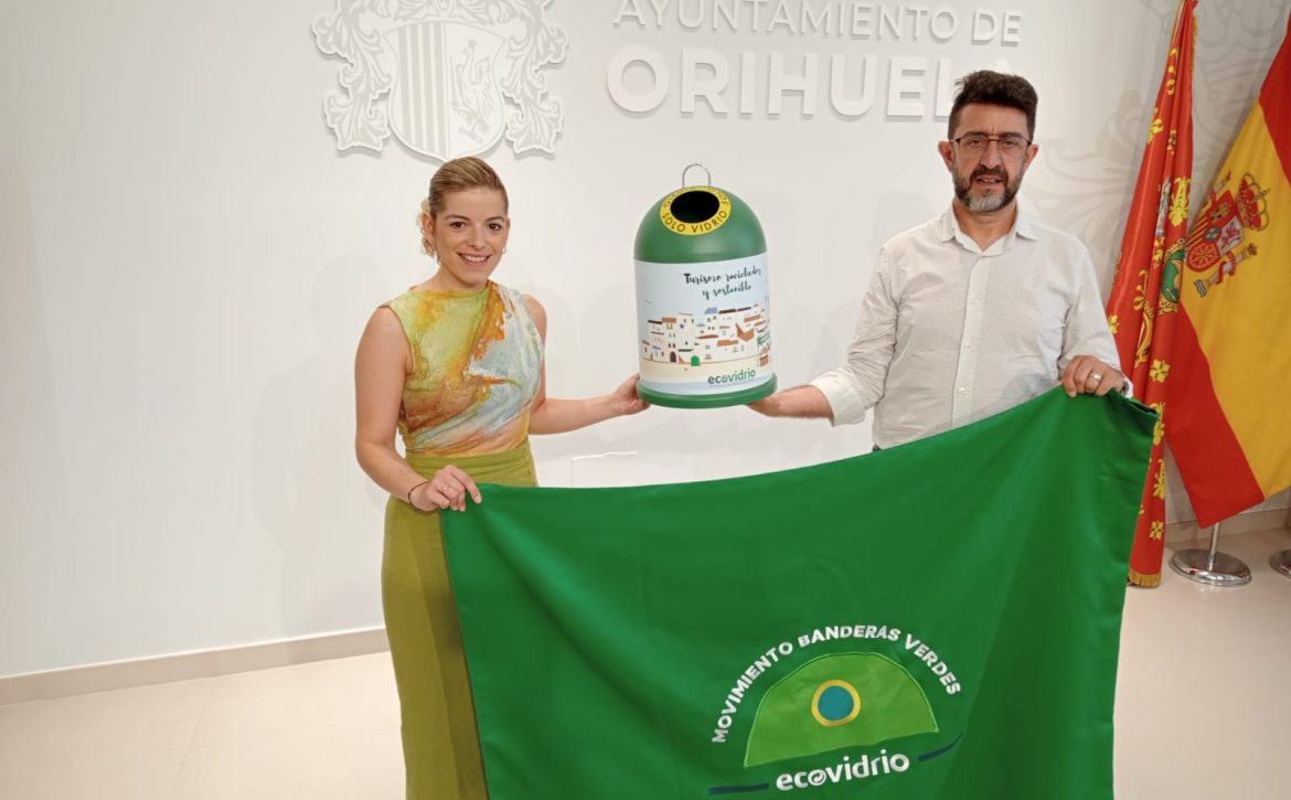 Bandera verde reciclaje Orihuela