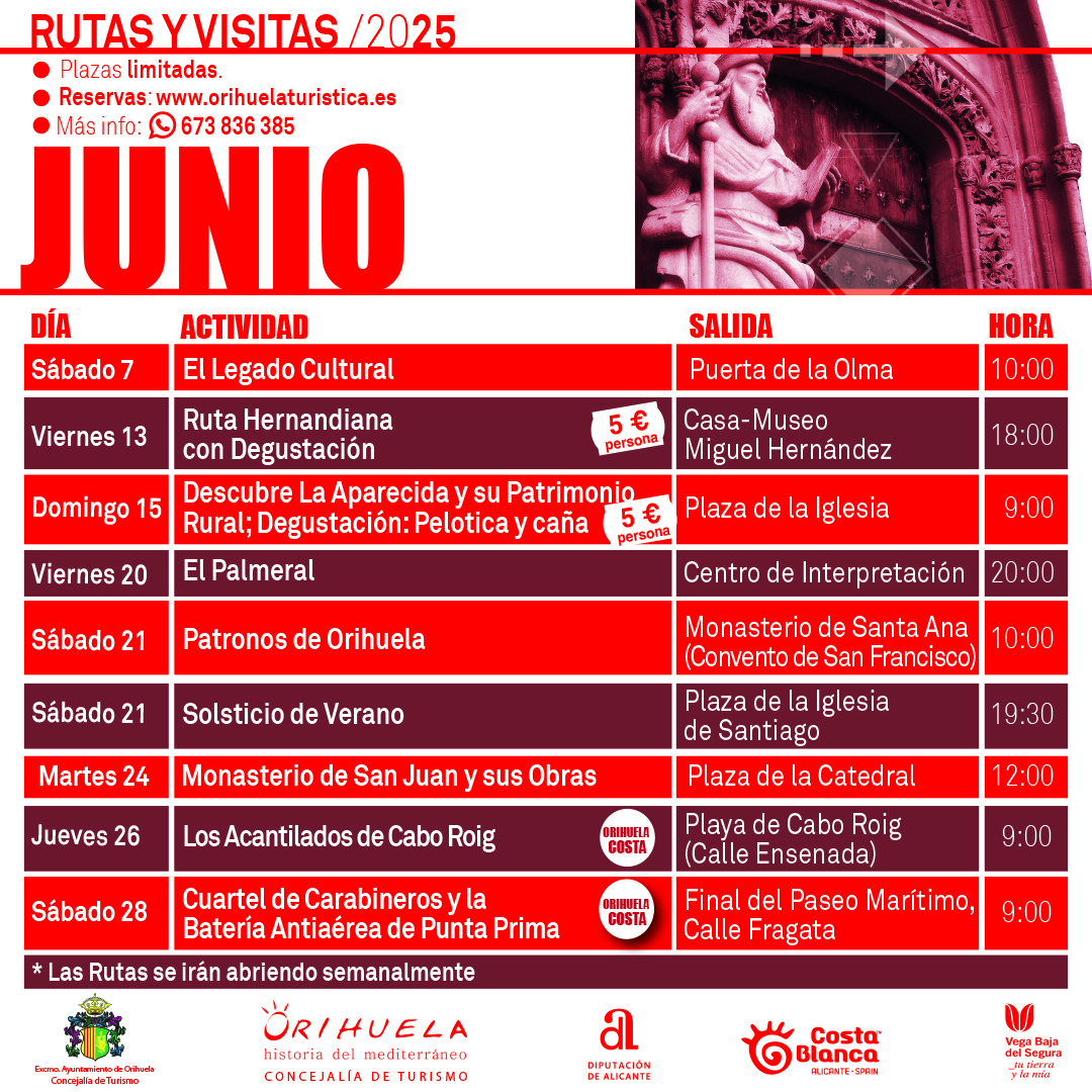 Rutas turísticas de junio