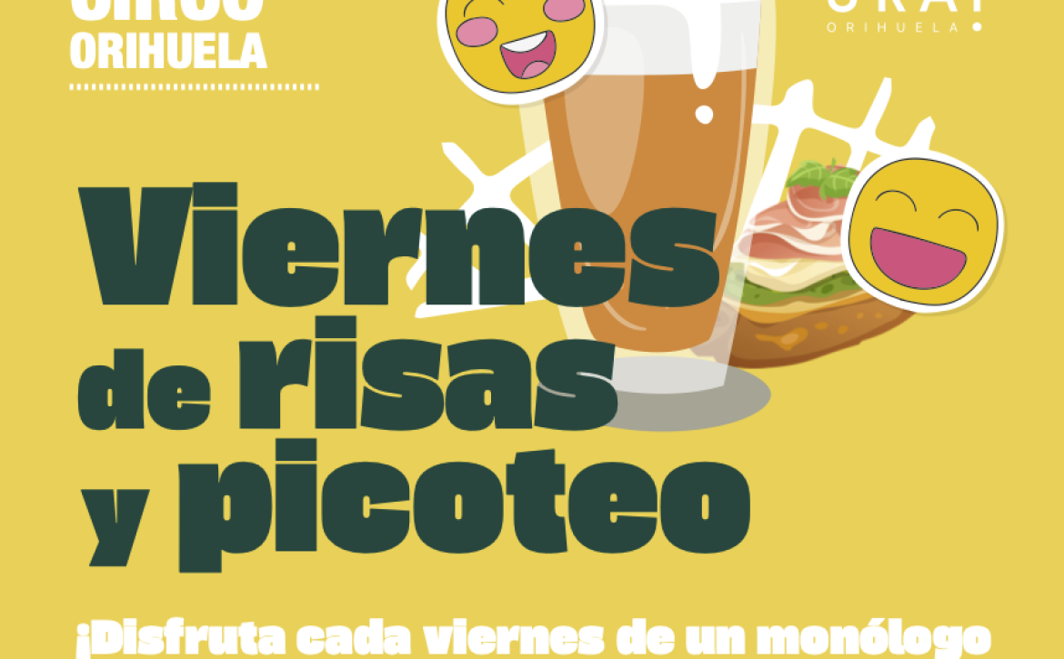 cartel viernes de risas y picoteo