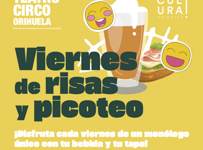 cartel viernes de risas y picoteo