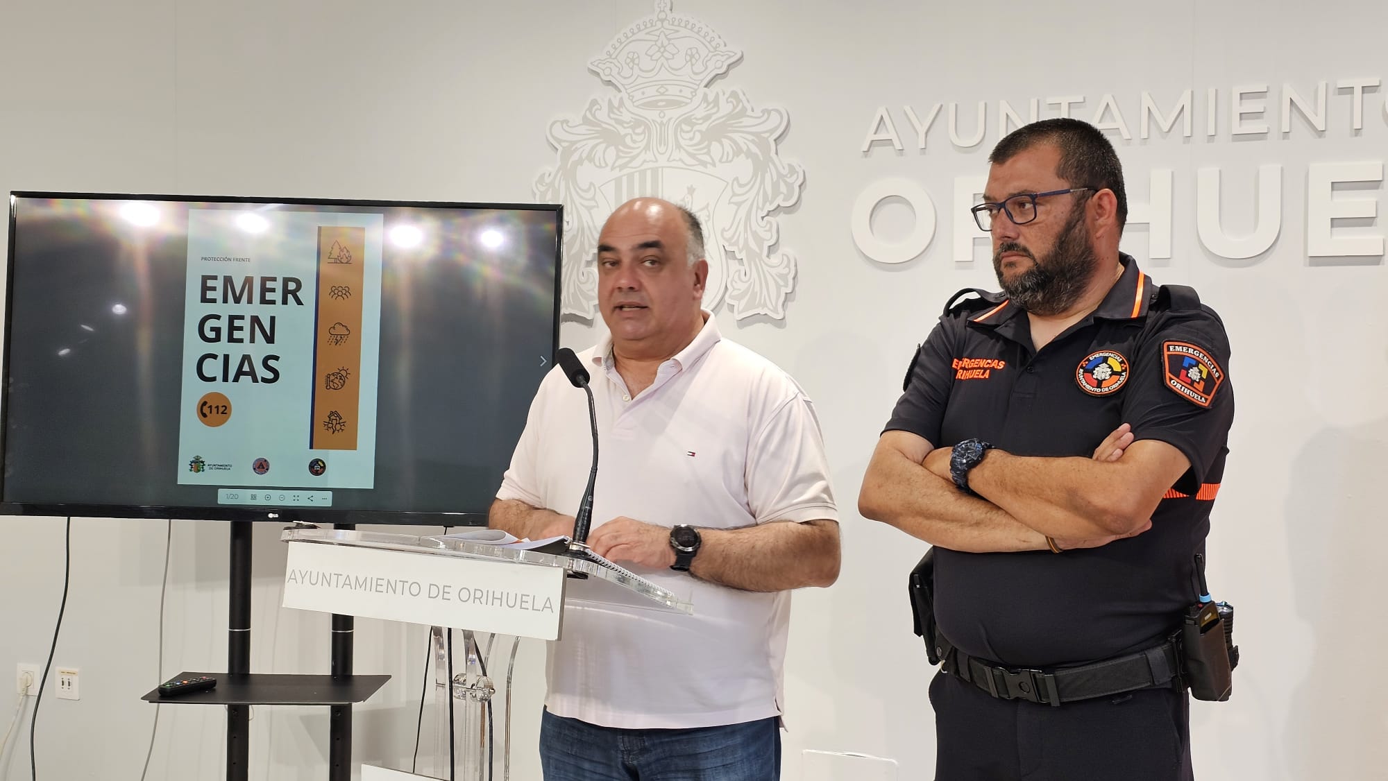 foto de la rueda de prensa de Emergencias