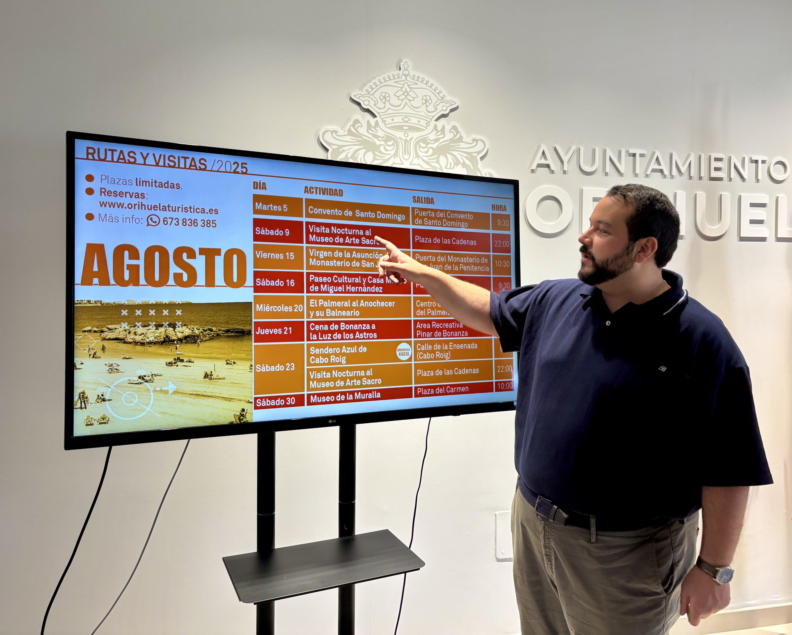 Turismo Orihuela ofrece rutas culturales, naturales y nocturnas en agosto