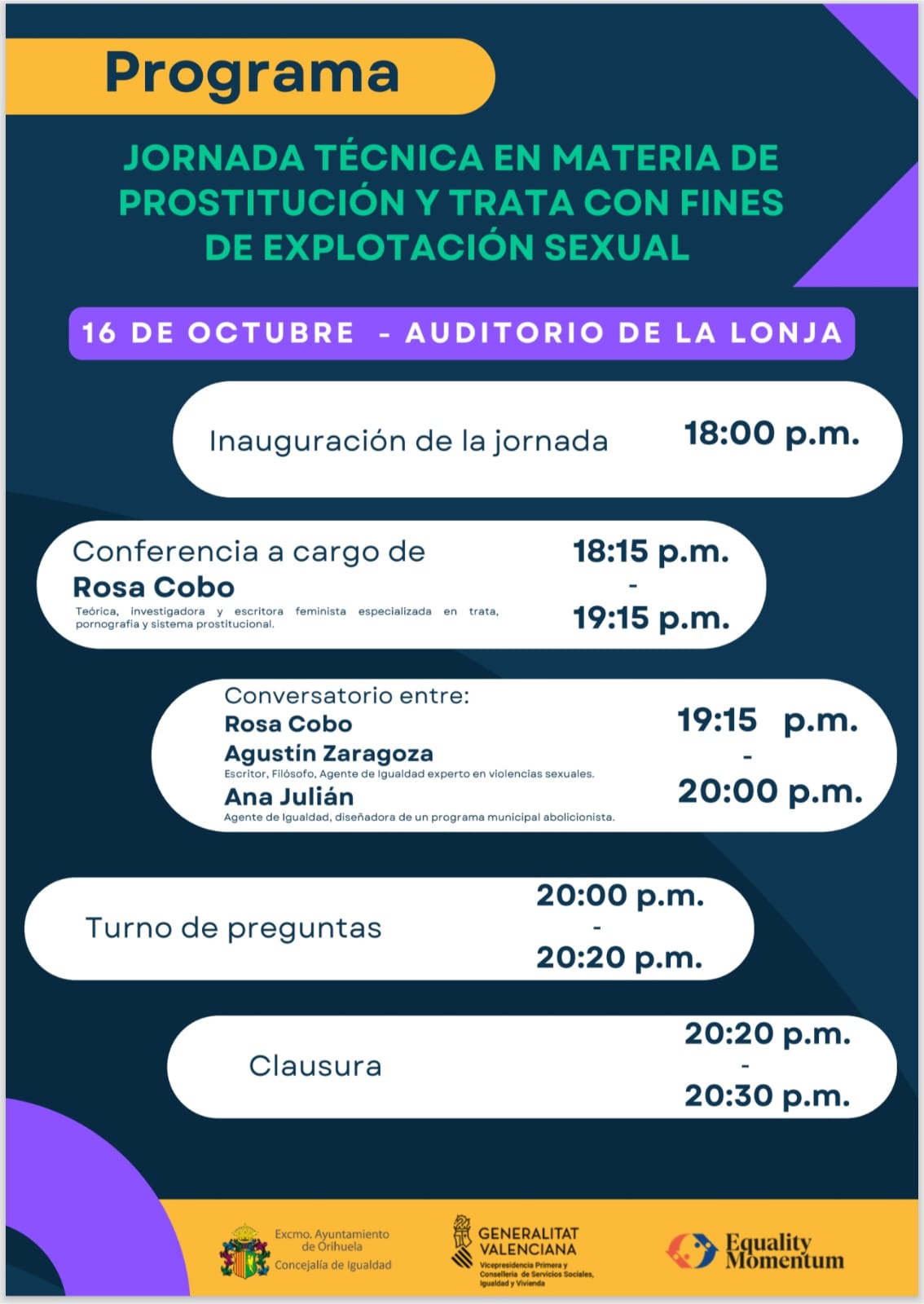 Cartel jornada técnica prostitución