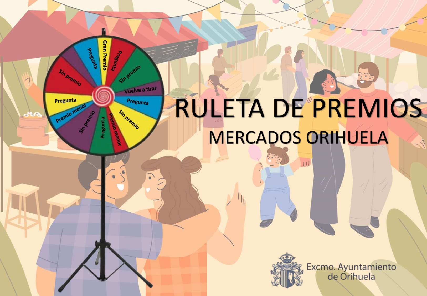Cartel ruleta de la suerte