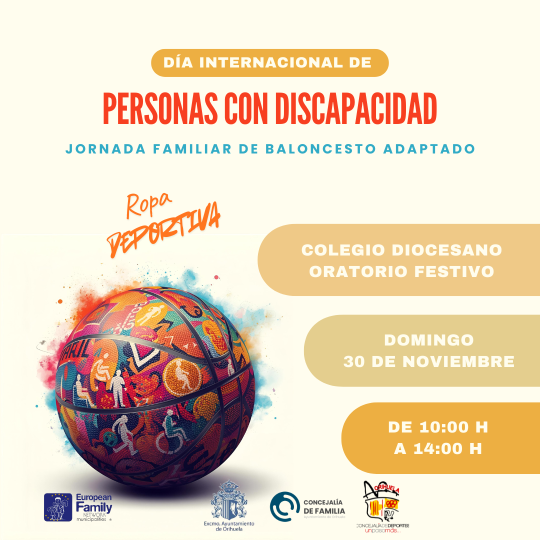 La Concejalía de Familia organiza una jornada de deporte inclusivo el próximo 30 de noviembre