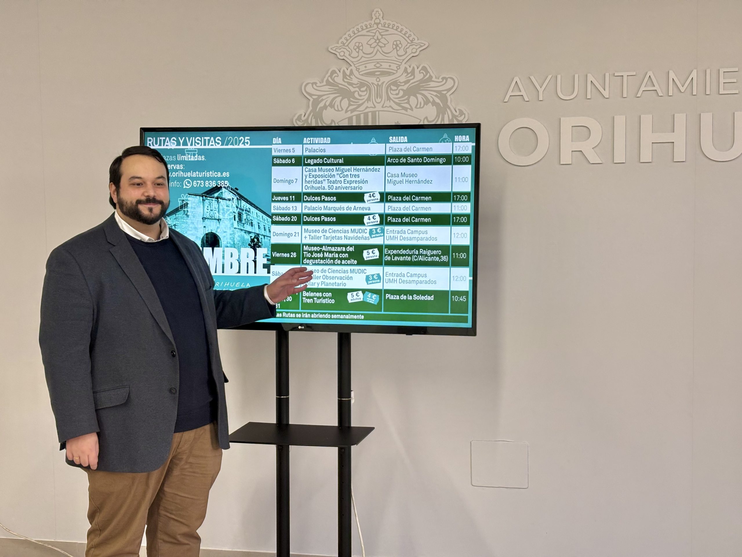 Turismo lanza rutas navideñas para conocer Orihuela en diciembre