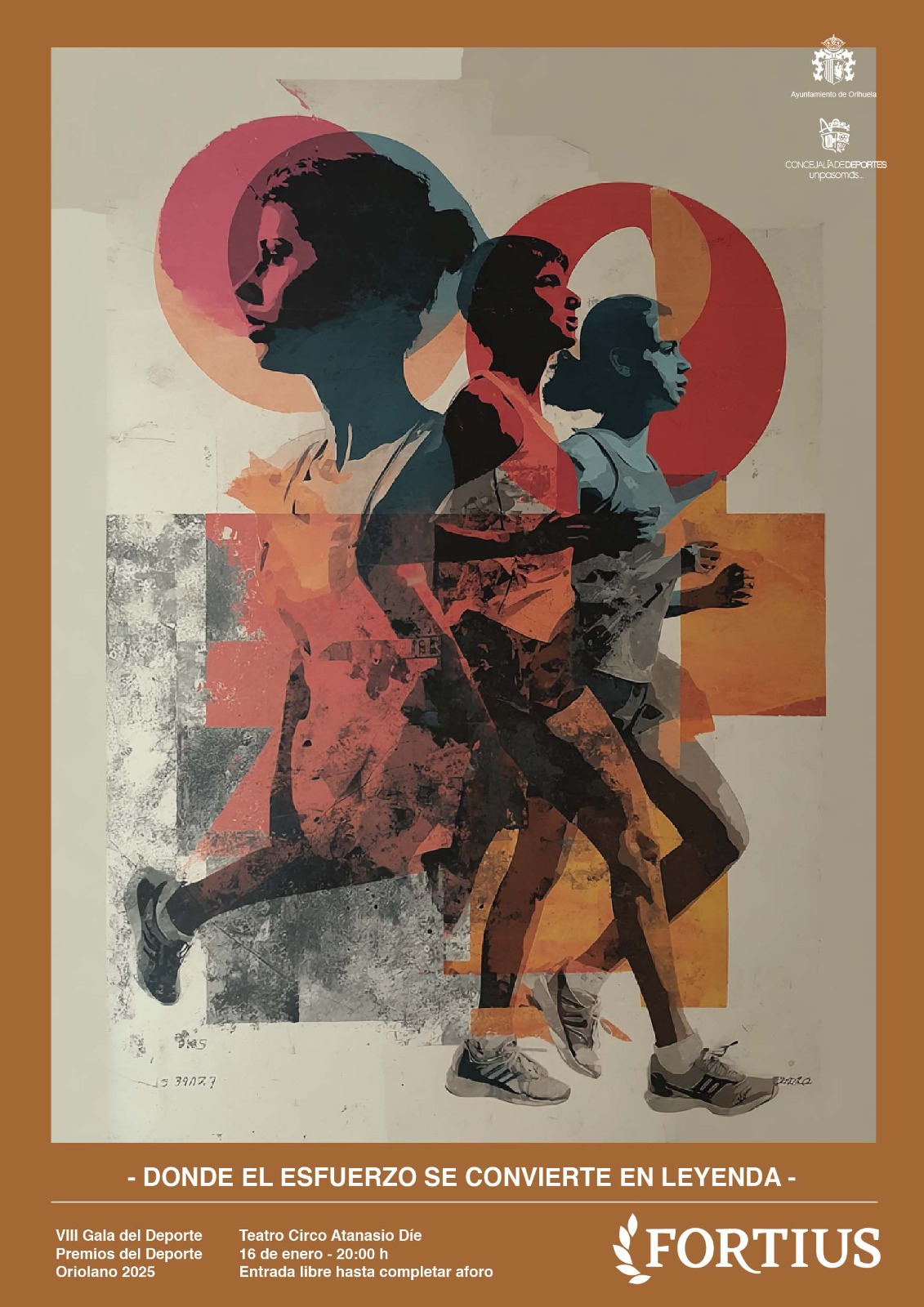 Orihuela reconocerá sus referentes deportivos en la VIII Gala del Deporte ‘Fortius 2025’ que se celebrará el 16 de enero en el Teatro Circo