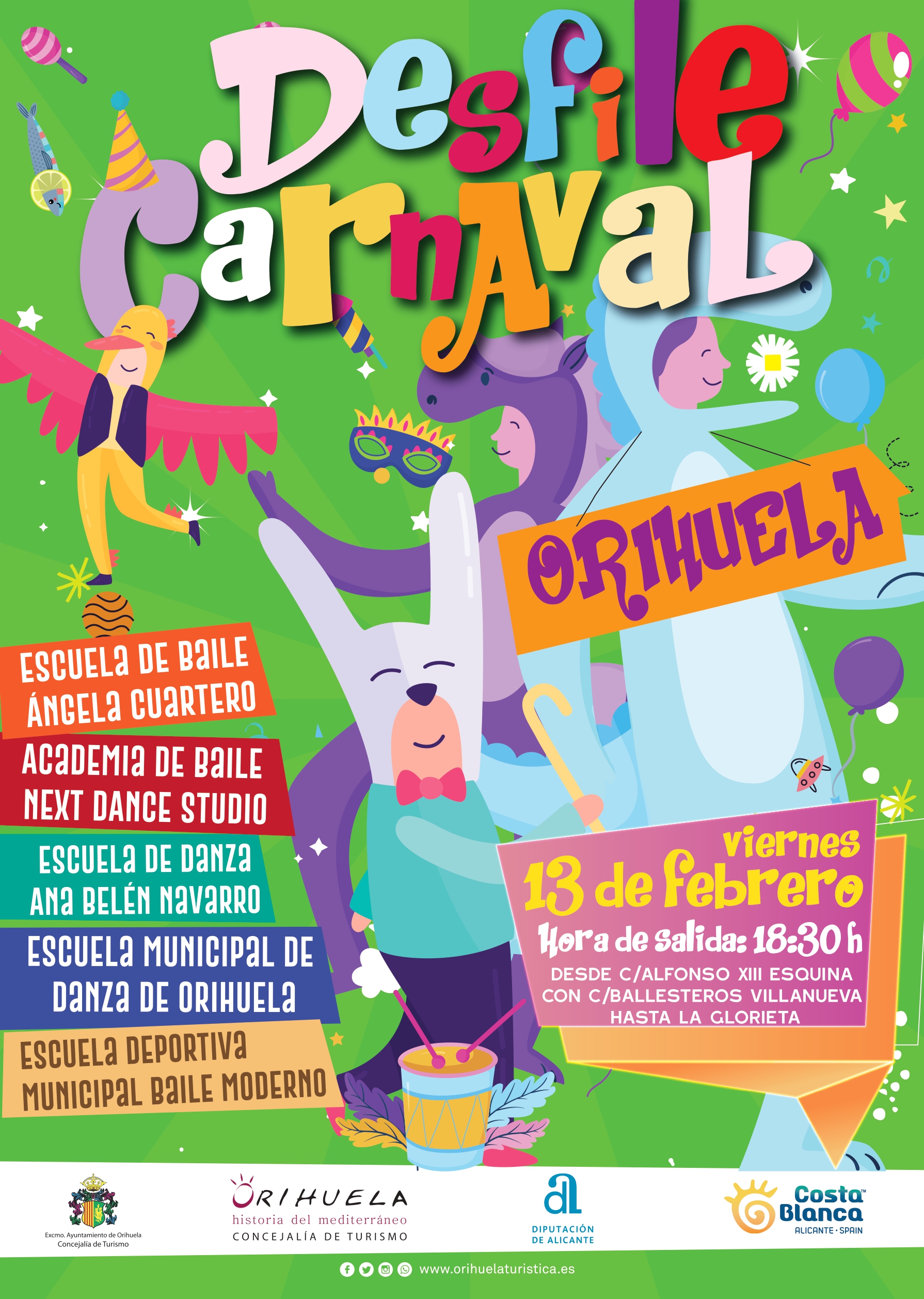 Orihuela celebrará el desfile de Carnaval el próximo 13 de febrero