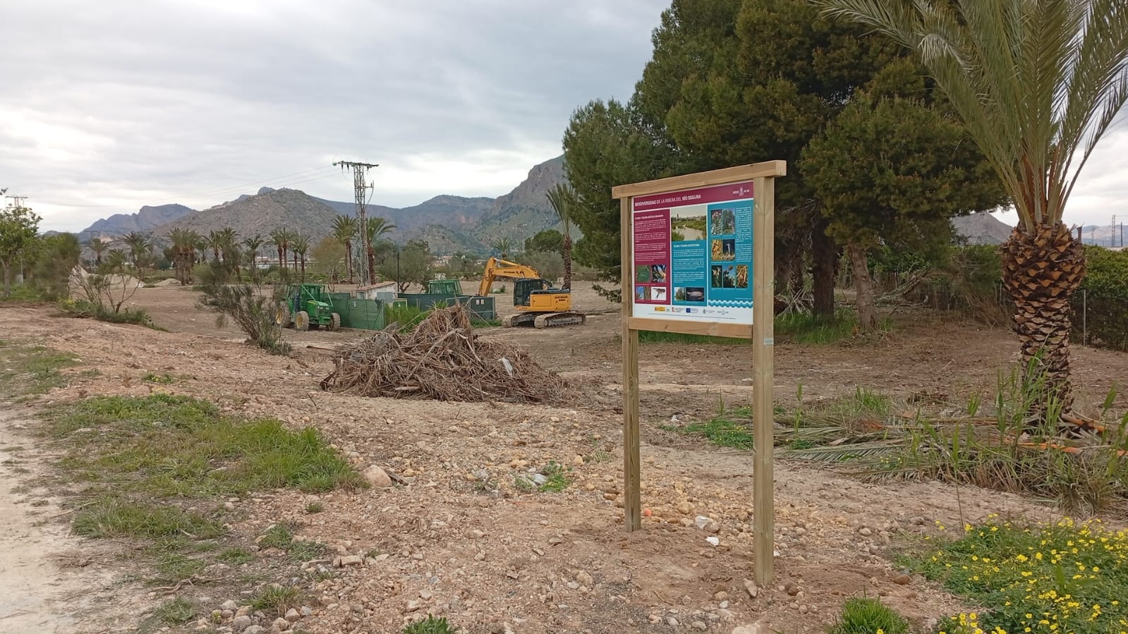 Orihuela instala paneles informativos sobre la flora y fauna del Segura para reforzar la educación ambiental en el entorno del río