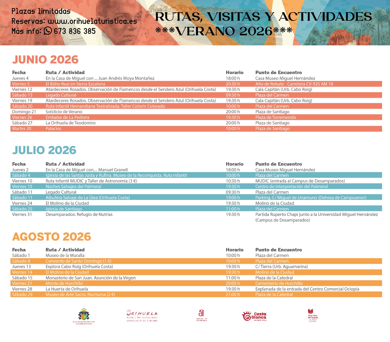 Rutas de verano 2026