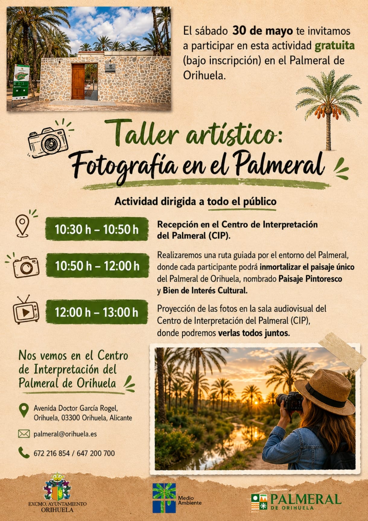 Taller artístico de fotografía en el Palmeral