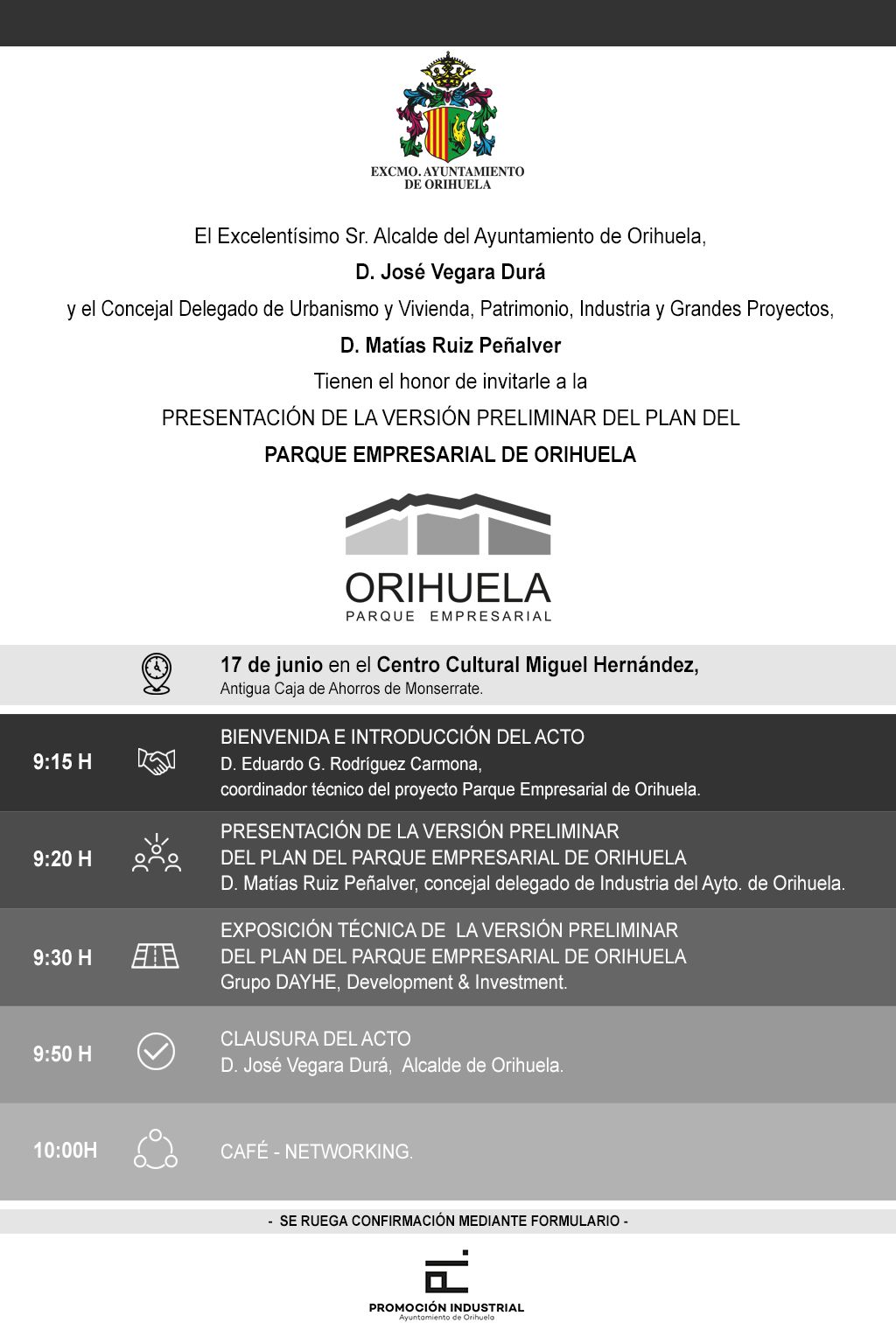 El Ayuntamiento de Orihuela presentará mañana los avances del futuro Parque Empresarial