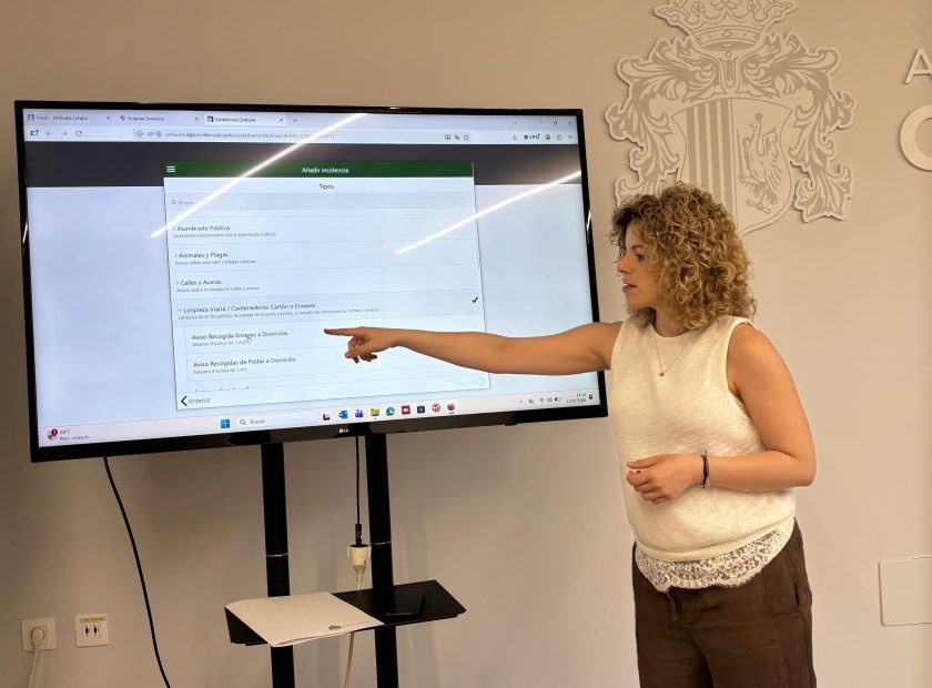 Foto Rocio Ortuño durante la presentación