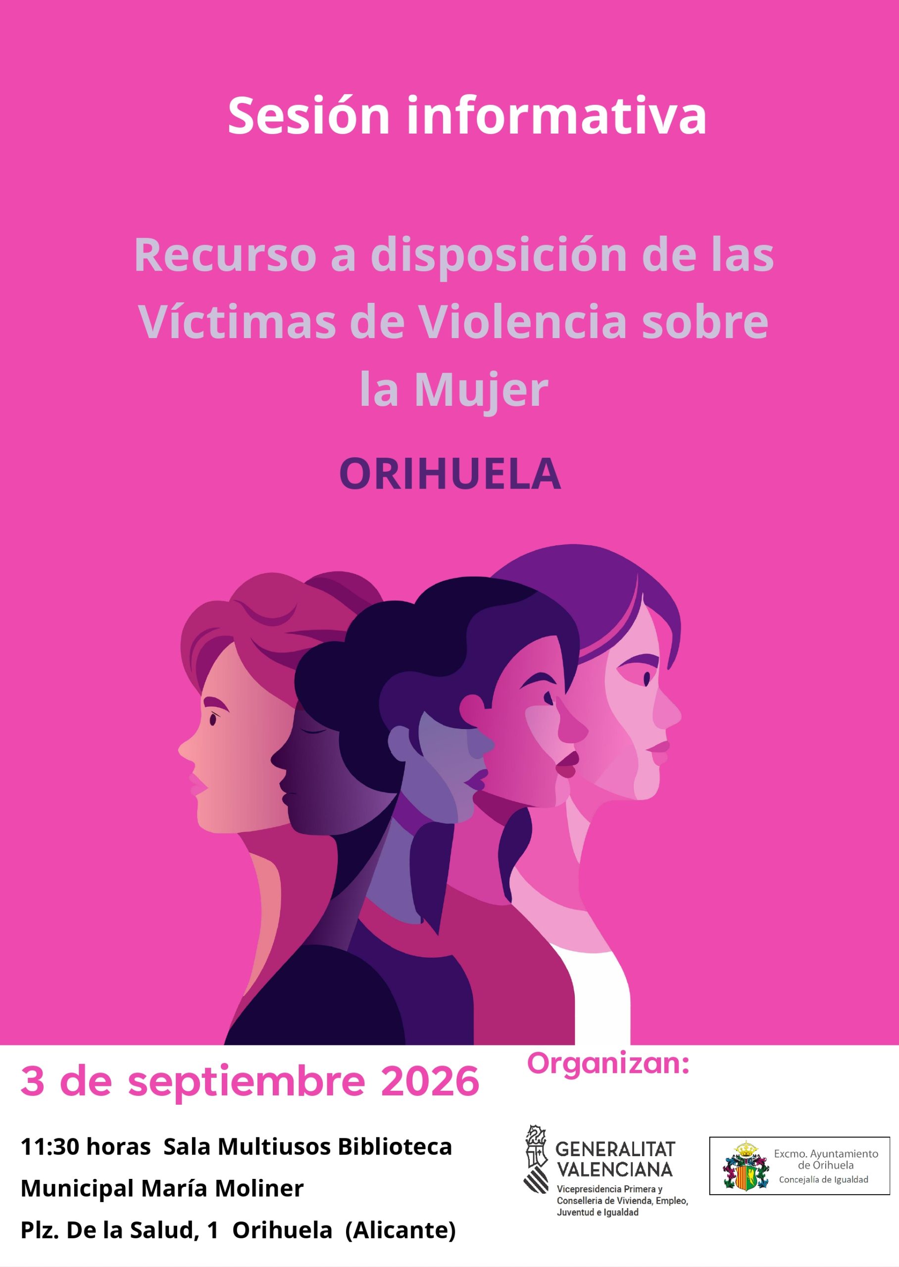 Sesión informativa ‘Recurso a disposición de las Víctimas de Violencia sobre la Mujer’