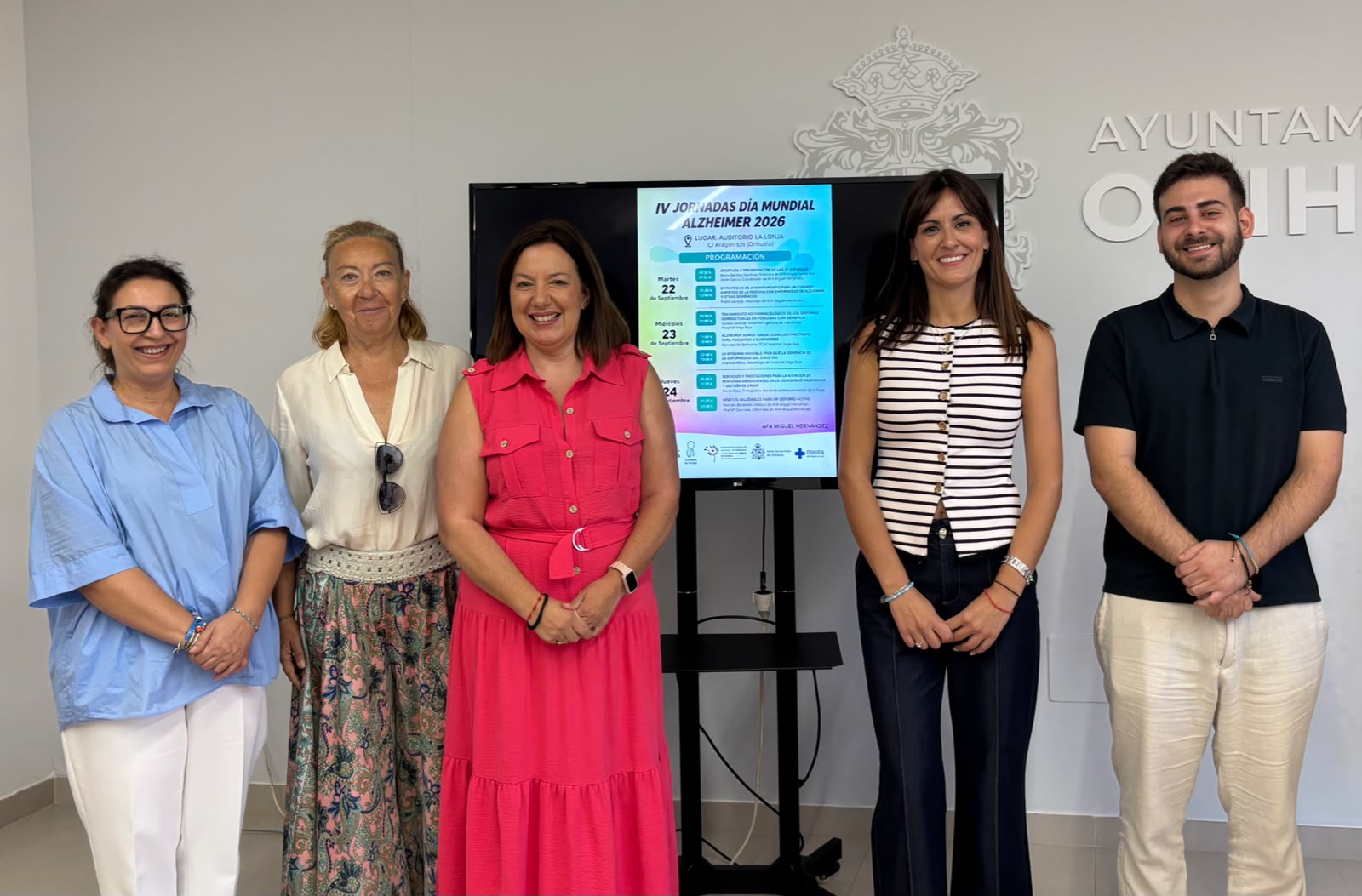 Orihuela acoge del 22 al 24 de septiembre las IV Jornadas divulgativas con motivo del Día Mundial del Alzheimer