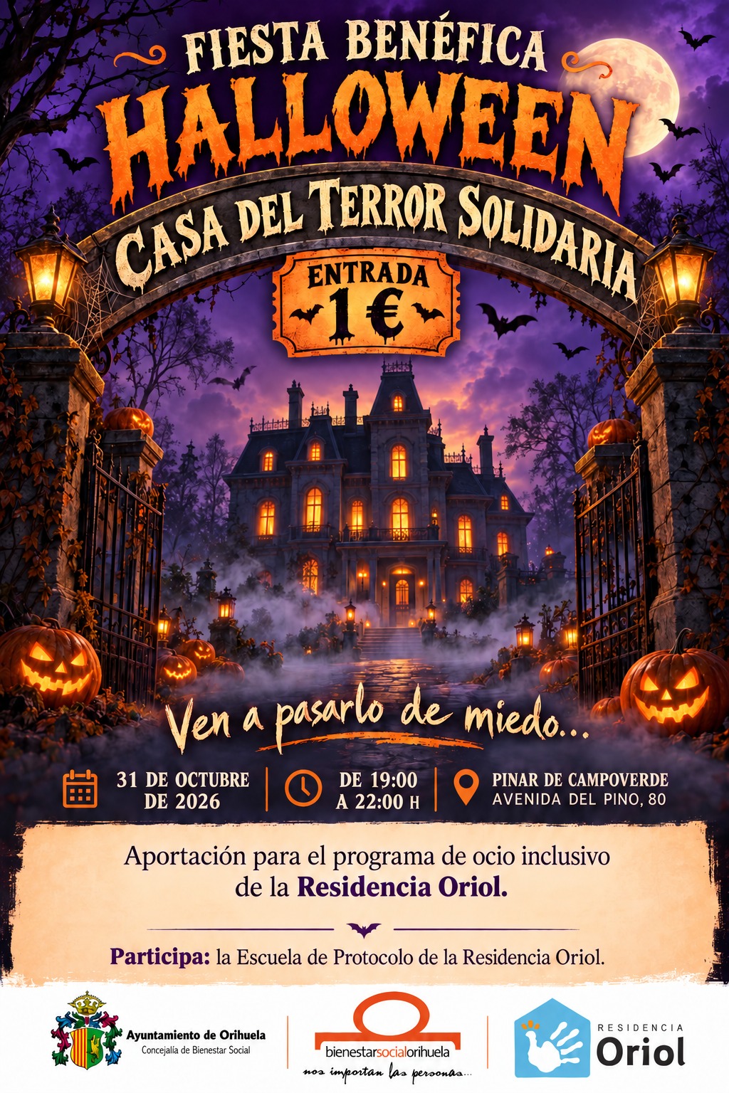 Una casa del terror solidaria recaudará fondos para el ocio inclusivo de la Residencia Oriol